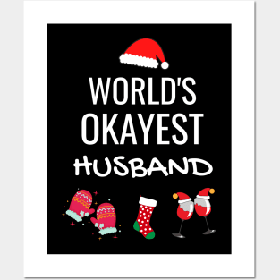 World's Okayest Husband Funny Tees, Funny Christmas Gifts Ideas for a Husband Posters and Art